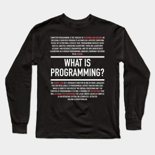 Programming Defined - Computer Teacher Long Sleeve T-Shirt